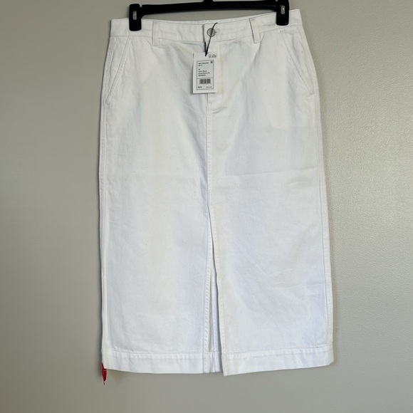 Theory Denim H-Line White Midi-Skirt Size 30 (8-10) - Picture 7 of 15